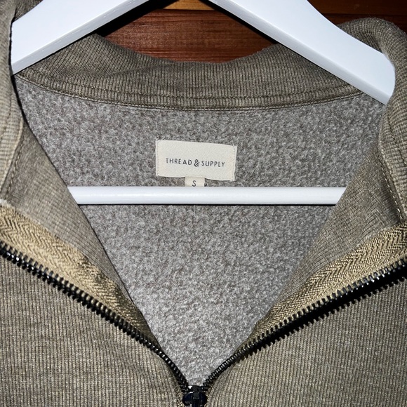 Sage Green Cropped Quarter Zip - Picture 10 of 10